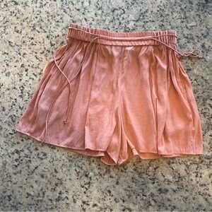 Women's Peach crepe flowy Drawstring Shorts size 8